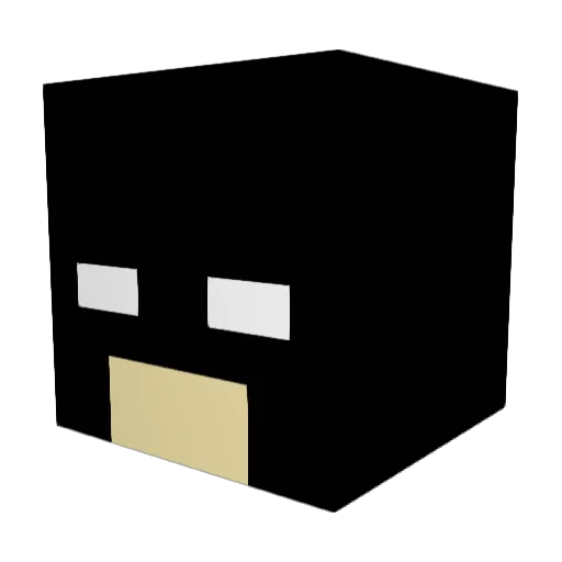 Fherm Minecraft avatar head, 3D render