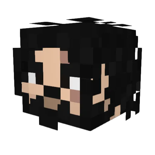 Fhiar Minecraft avatar head, 3D render