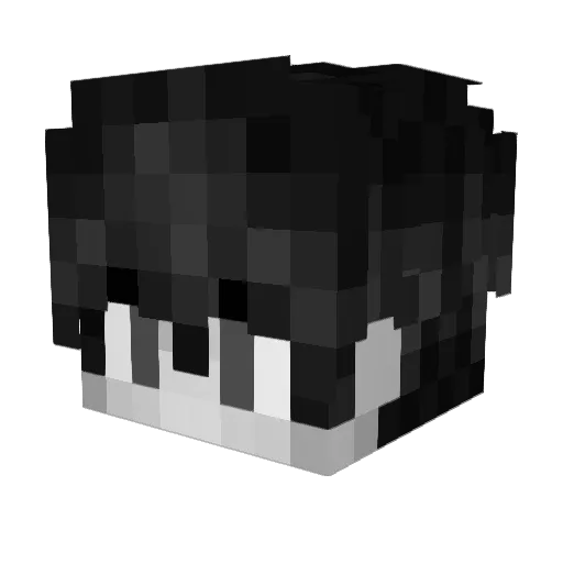 FhuangH Minecraft avatar head, 3D render