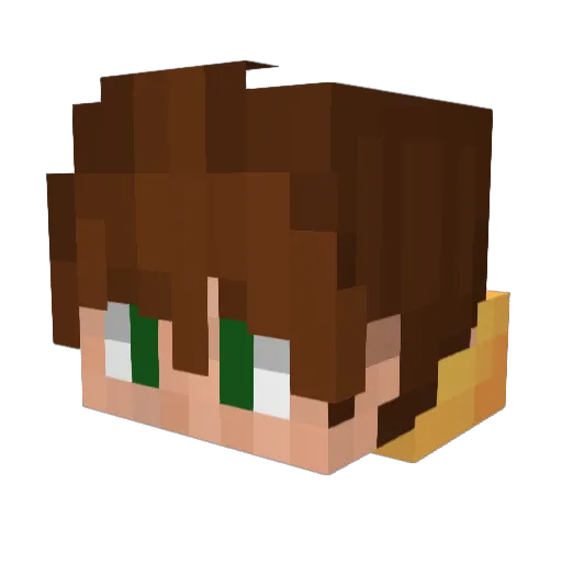 Fhubeille Minecraft avatar head, 3D render