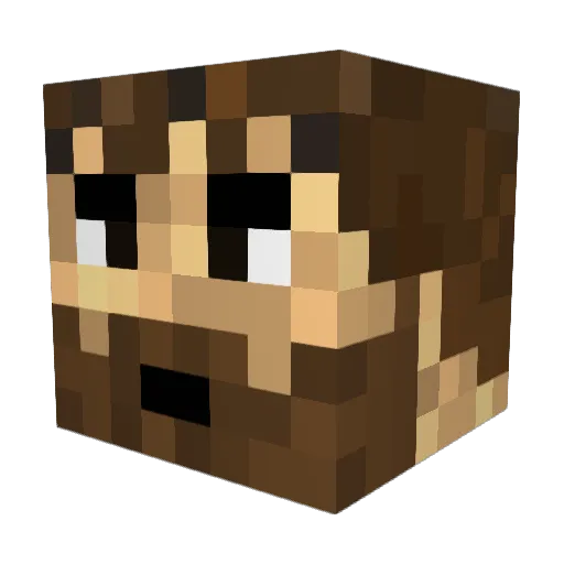 Fhuller Minecraft avatar head, 3D render