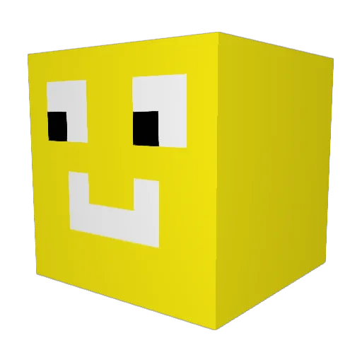 Fi1le Minecraft avatar head, 3D render