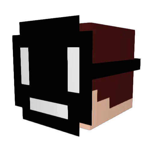 FiFIRIFII Minecraft avatar head, 3D render