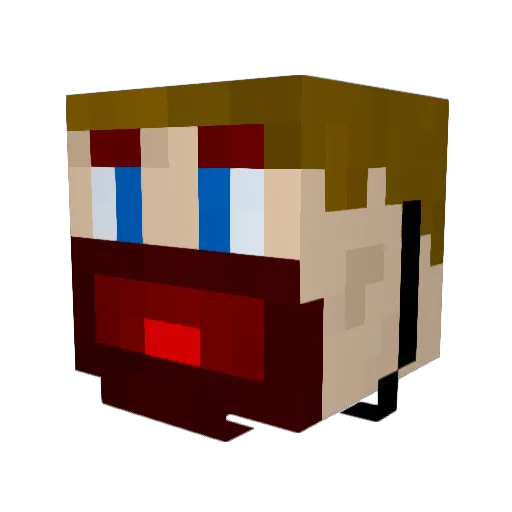 FiJ98 Minecraft avatar head, 3D render