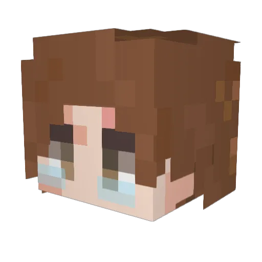 FiLionfi Minecraft avatar head, 3D render