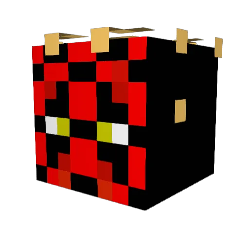 FiN6436 Minecraft avatar head, 3D render