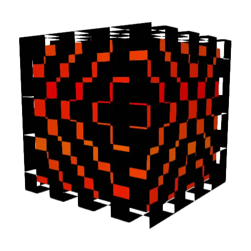 FiR3_47 Minecraft avatar head, 3D render