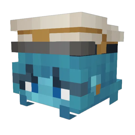 FiRit Minecraft avatar head, 3D render