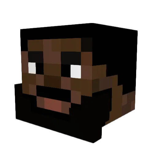 FiSh3z Minecraft avatar head, 3D render