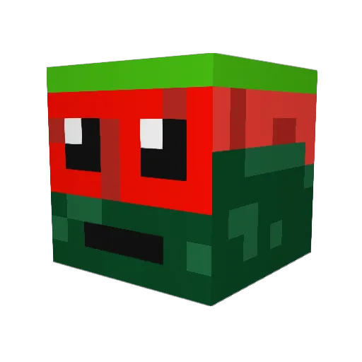 FiZZlike Minecraft avatar head, 3D render