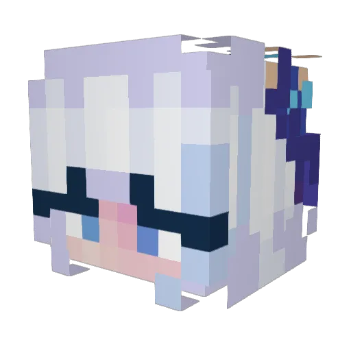 Fi_Ja Minecraft avatar head, 3D render