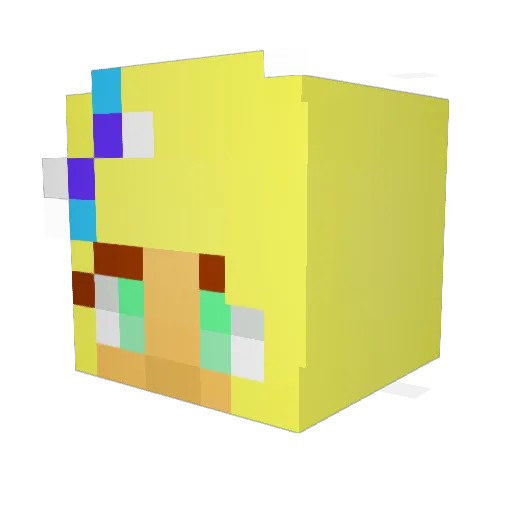 Fiabot101 Minecraft avatar head, 3D render