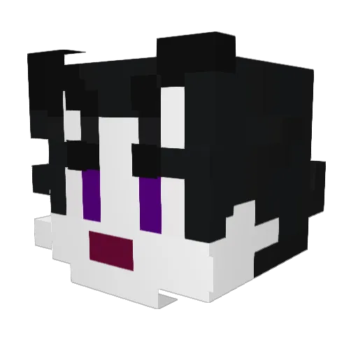 Fiacik Minecraft avatar head, 3D render