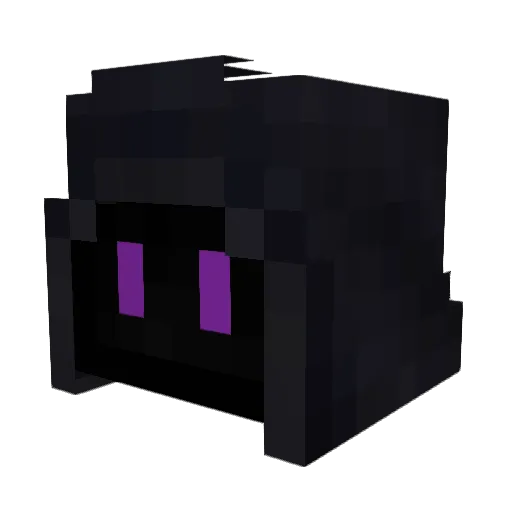 Fialkaa Minecraft avatar head, 3D render