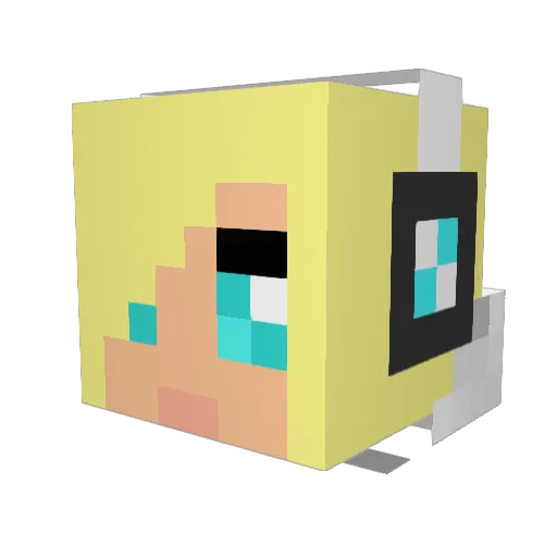 Fiammetta98 Minecraft avatar head, 3D render