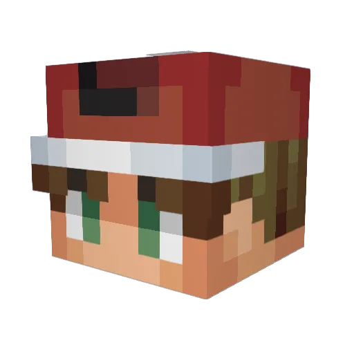 Fiaroh Minecraft avatar head, 3D render