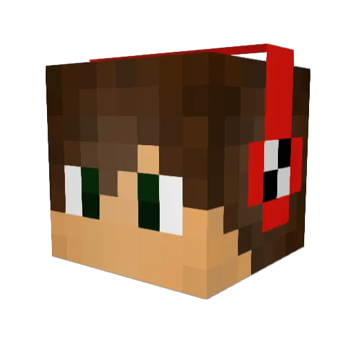 Fibbs_1 Minecraft avatar head, 3D render