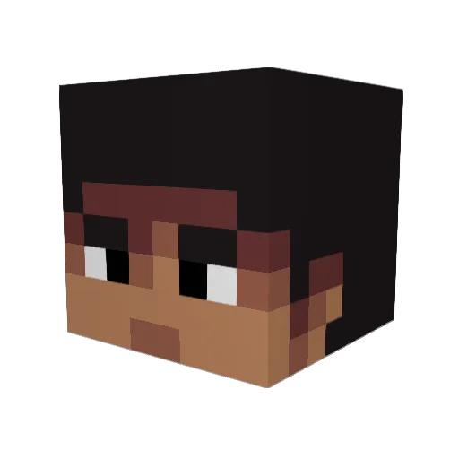 Fibonacci12 Minecraft avatar head, 3D render