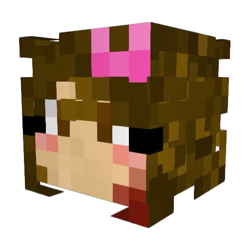 Fibonacci_162 Minecraft avatar head, 3D render