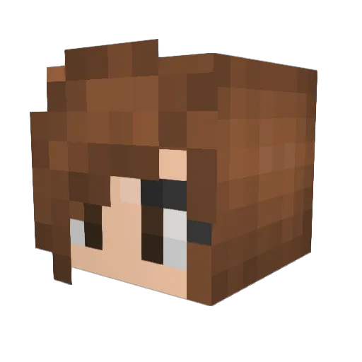 Fibr33 Minecraft avatar head, 3D render