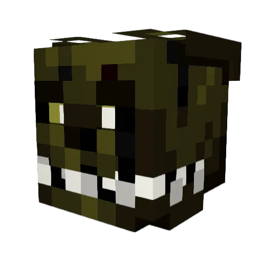 Fibraa Minecraft avatar head, 3D render