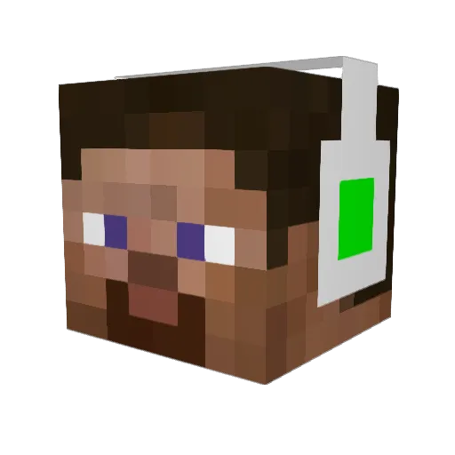 Fichav Minecraft avatar head, 3D render