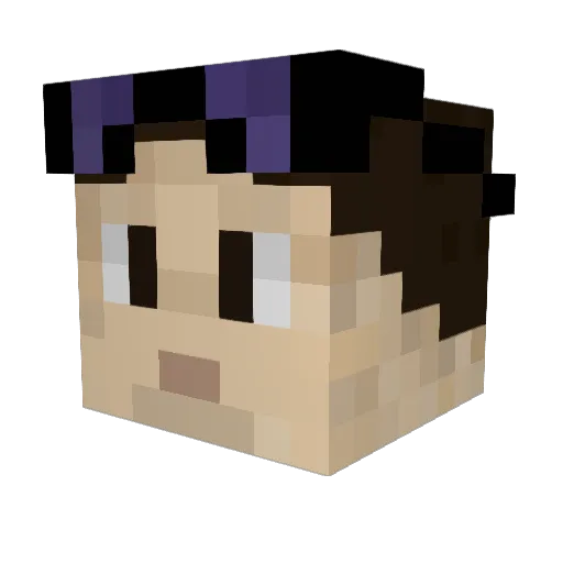 Fichee_SS Minecraft avatar head, 3D render