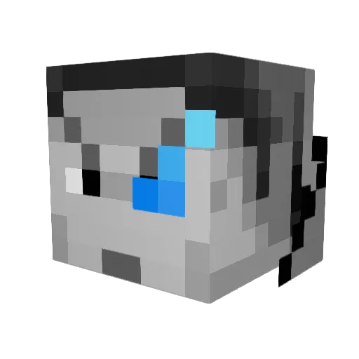 Ficklette Minecraft avatar head, 3D render
