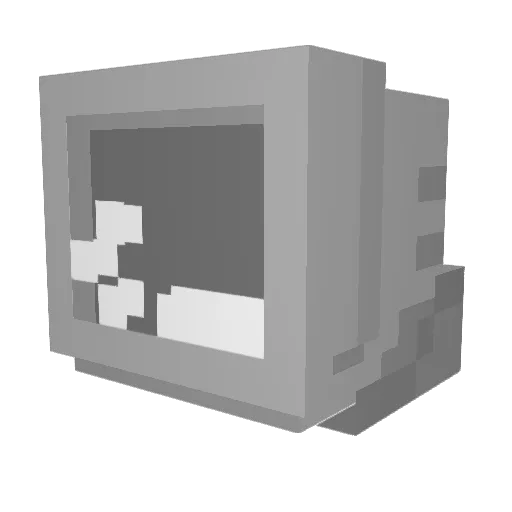 FiclFicl Minecraft avatar head, 3D render
