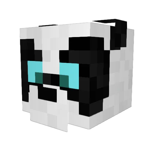 FictionalPanda Minecraft avatar head, 3D render