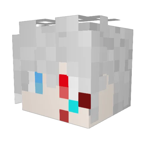 Fictitious_life Minecraft avatar head, 3D render