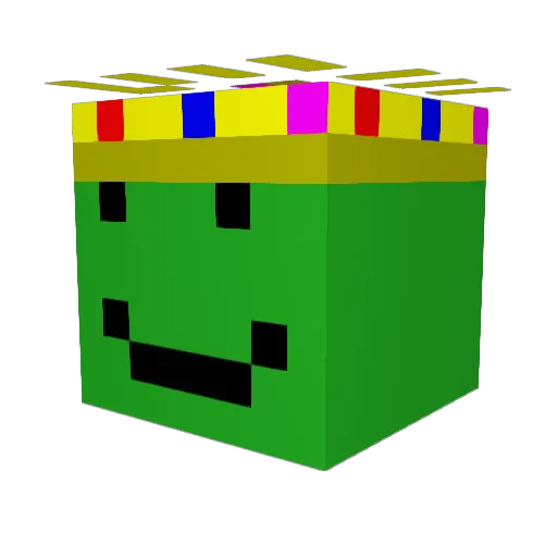 Ficzu Minecraft avatar head, 3D render