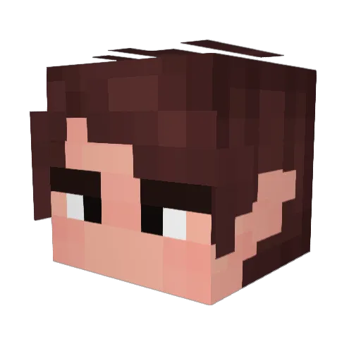 FidGiGame Minecraft avatar head, 3D render