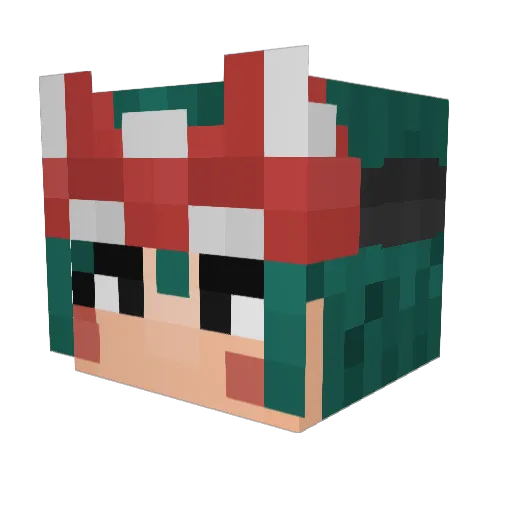 Fiddjy Minecraft avatar head, 3D render