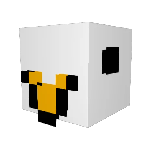 FiddleDove Minecraft avatar head, 3D render