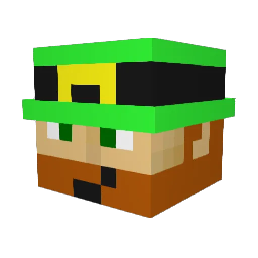 Fiddleman02 Minecraft avatar head, 3D render