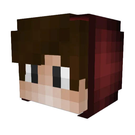 FideHD Minecraft avatar head, 3D render