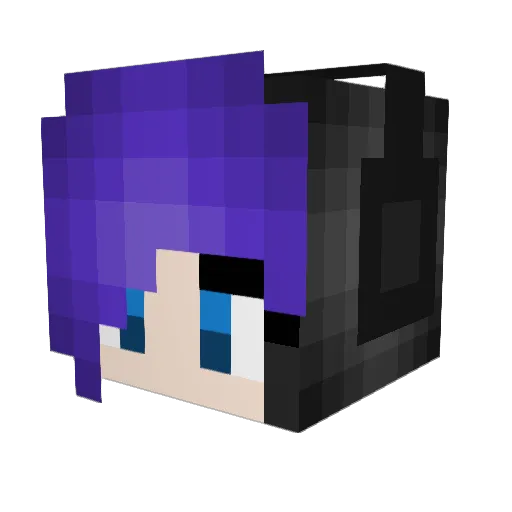 Fideliie Minecraft avatar head, 3D render