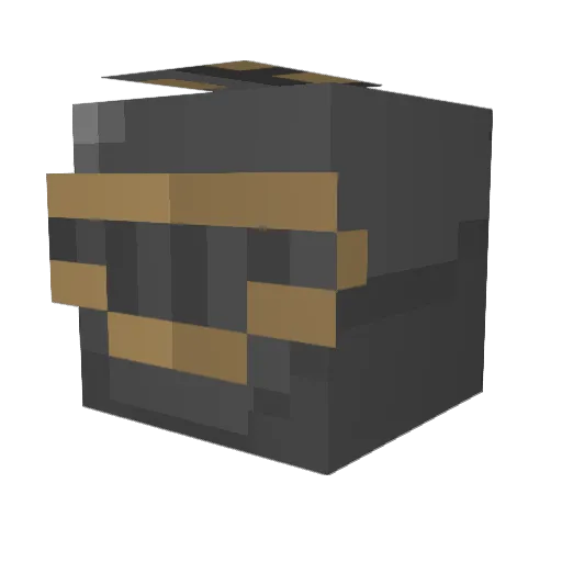 Fideliture Minecraft avatar head, 3D render