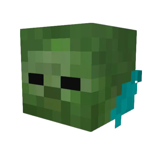 FidlazPL Minecraft avatar head, 3D render
