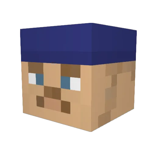 Fido43 Minecraft avatar head, 3D render