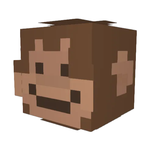 Fidqetz Minecraft avatar head, 3D render