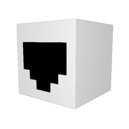 Fiebl Minecraft avatar head, 3D render