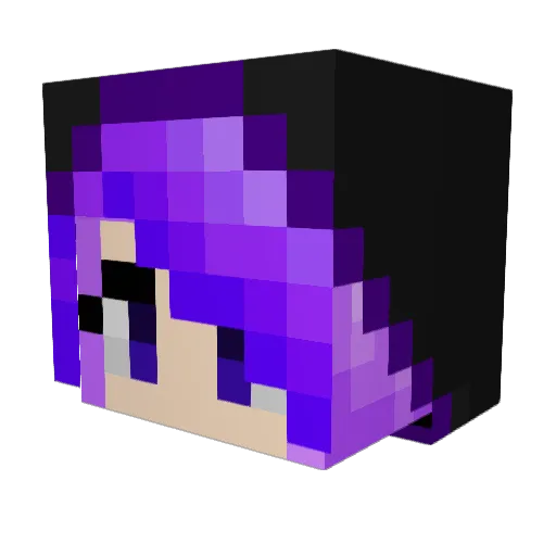Fiebob Minecraft avatar head, 3D render