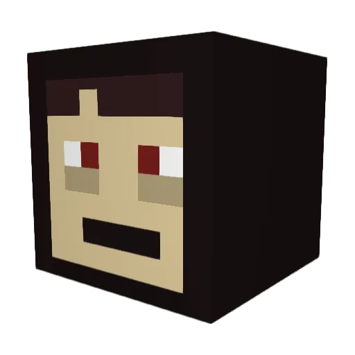 FieldLobster Minecraft avatar head, 3D render