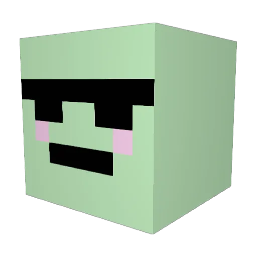 FieldMold Minecraft avatar head, 3D render