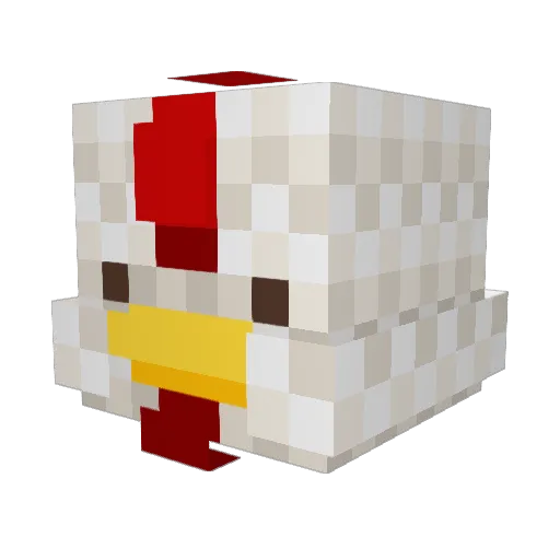 Fieldlet Minecraft avatar head, 3D render