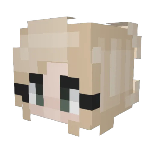 Fien004 Minecraft avatar head, 3D render