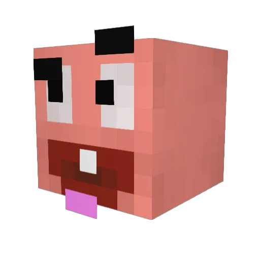 FienToon Minecraft avatar head, 3D render