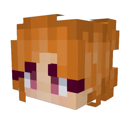 FienVA Minecraft avatar head, 3D render